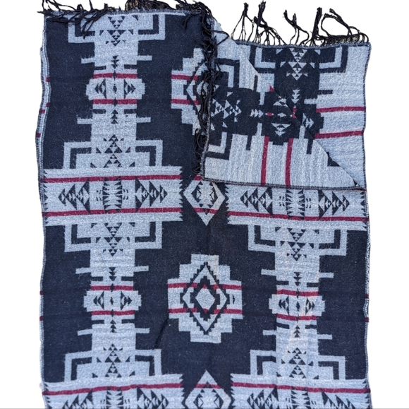 Aztec Style Falsa Blanket Scarf XL Long Scarf Shawl One Size Women's Accessory - Picture 4 of 10